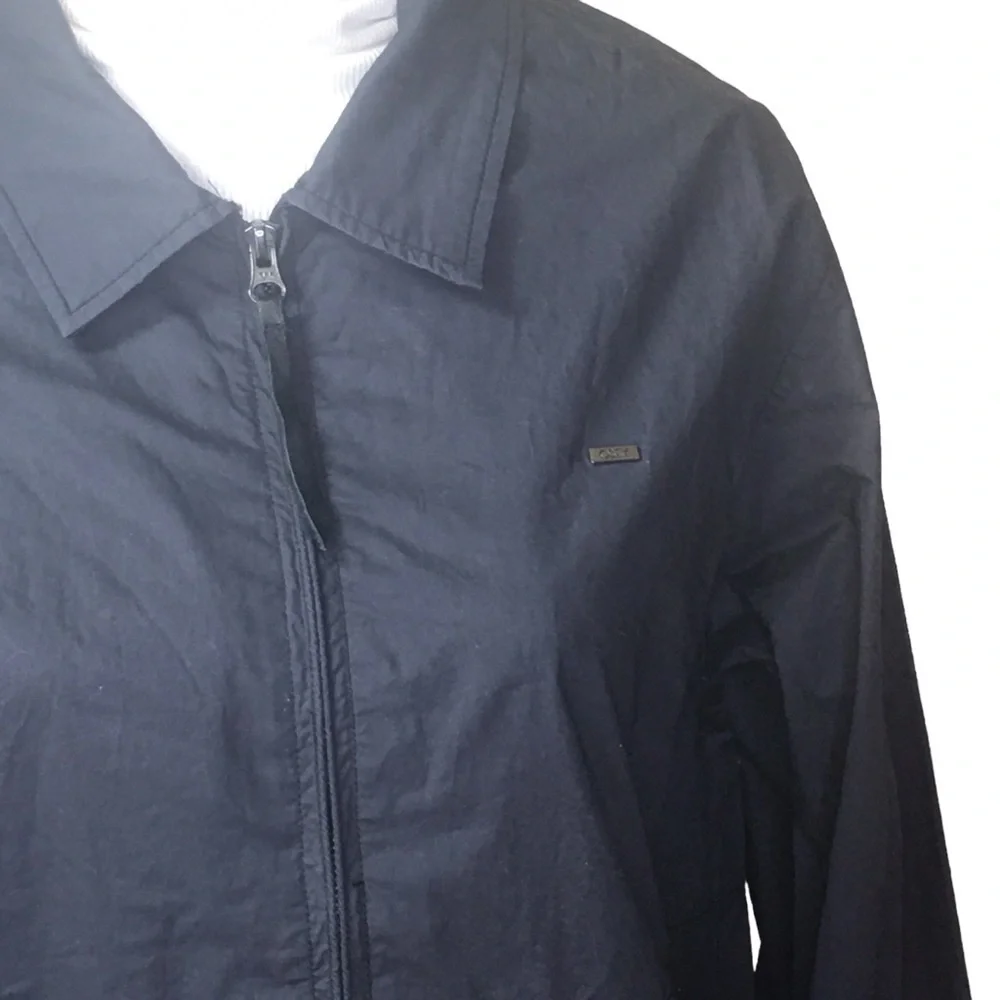 NEW Obey Propaganda Mens Large Lightweight Cotton Jacket Black Utility Pockets